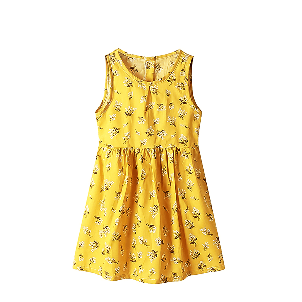 Girl‘s Toddler Cotton Sleeveless Floral Sundress