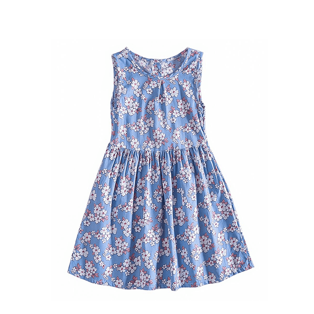 Girl‘s Toddler Cotton Sleeveless Floral Sundress