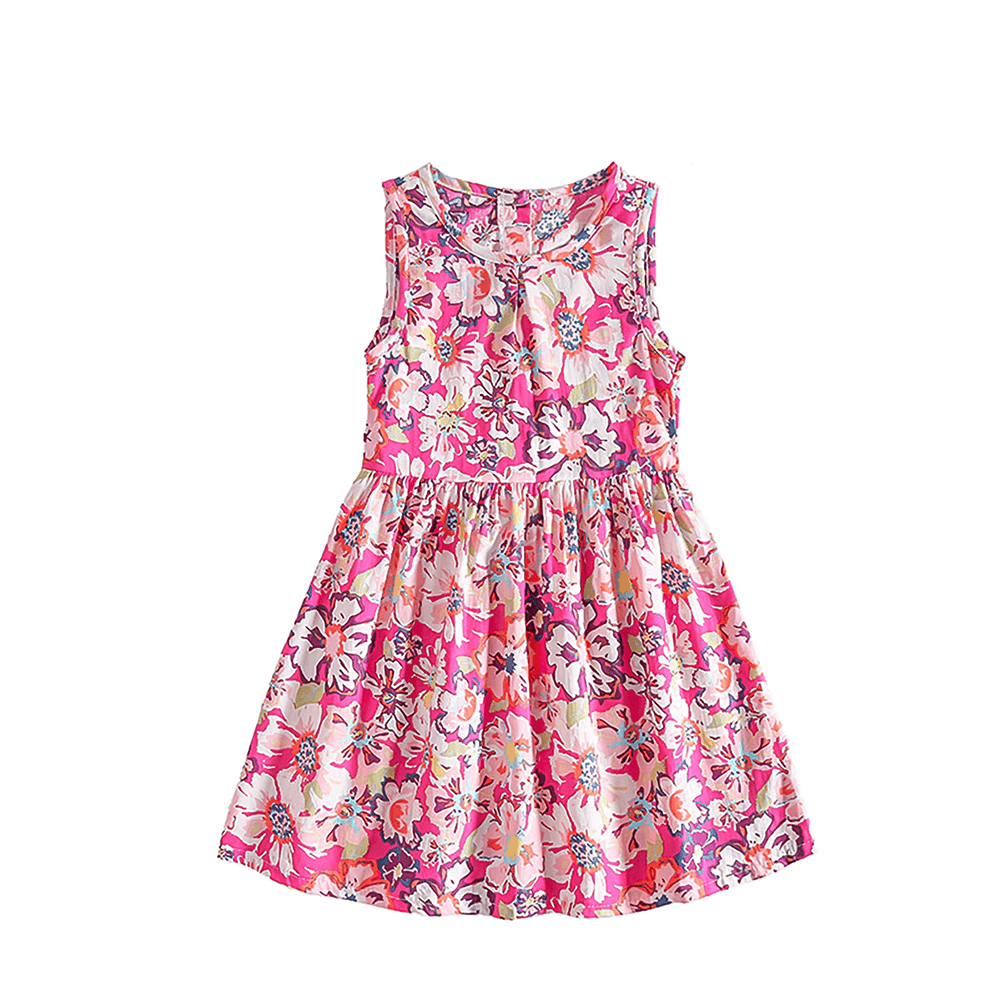 Girl‘s Toddler Cotton Sleeveless Floral Sundress