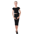 Load image into Gallery viewer, Rolanko Girl's ballet top plus pants set black
