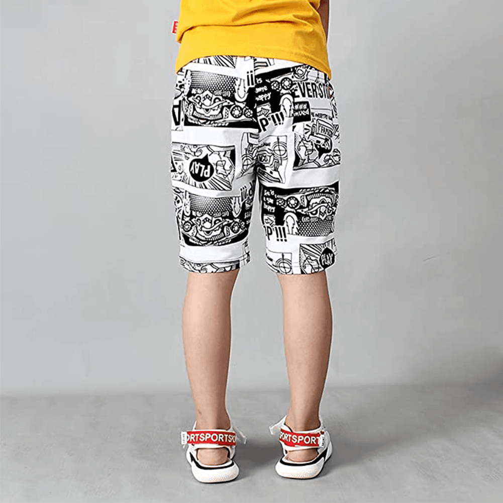 Boy's Cartoon Summer Beach Playwear Shorts