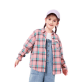 Load image into Gallery viewer, Girl's Classic Colorful Button Colorful Plaid Shirt
