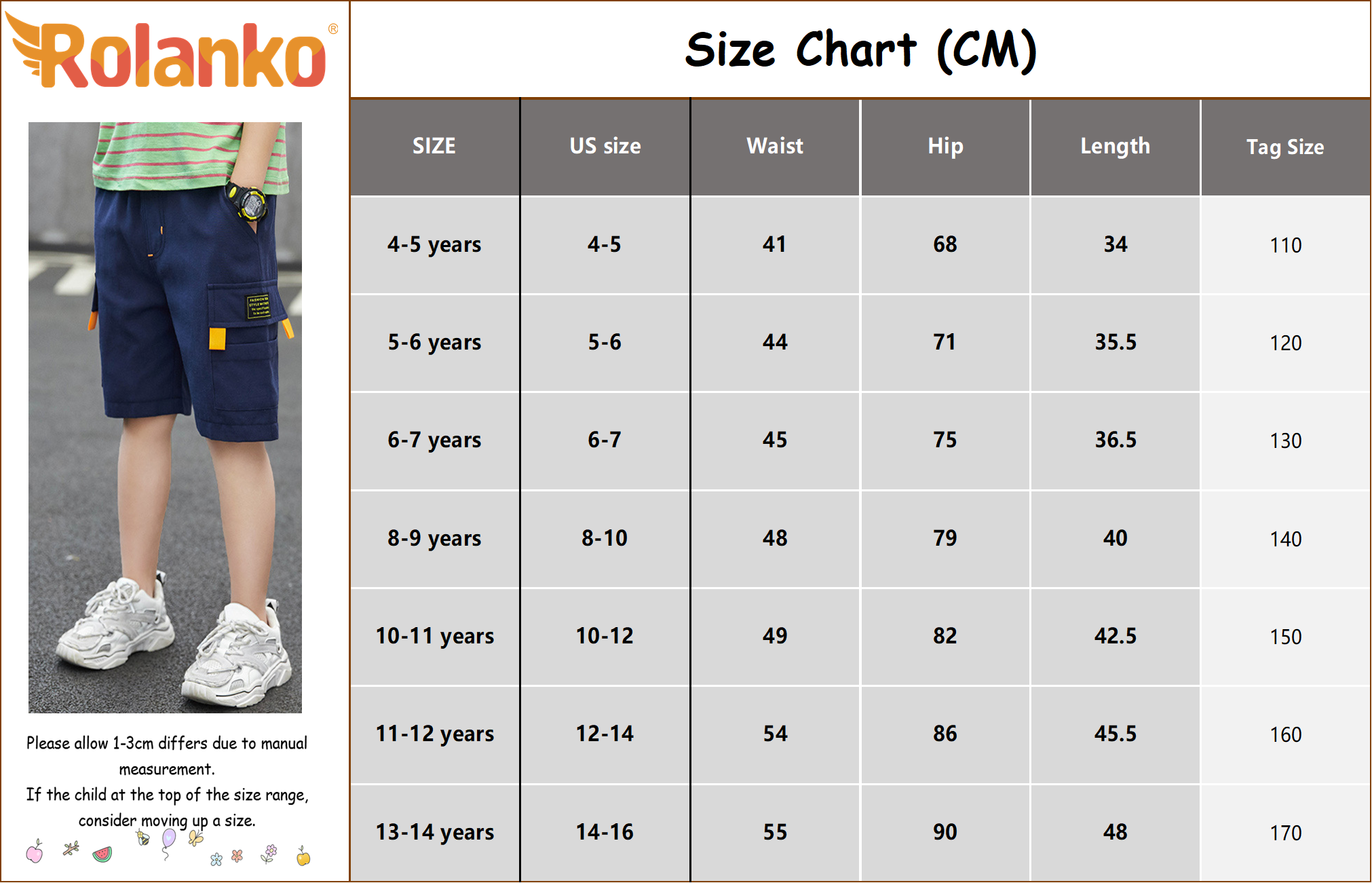 Boy's Summer Elastic  Casual Jogger Outdoor Cargo Shorts