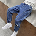 Load image into Gallery viewer, Boy‘s Elastic Baggy Jeans Straight fit Stretch Loose Denim Pants
