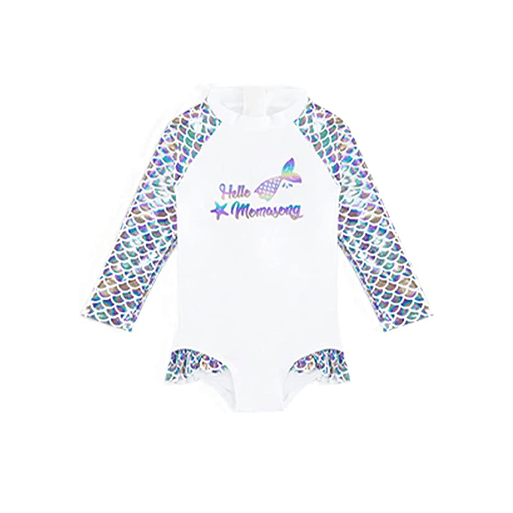 Girl's Summer Beach Outdoor Long Sleeve Swimsuit