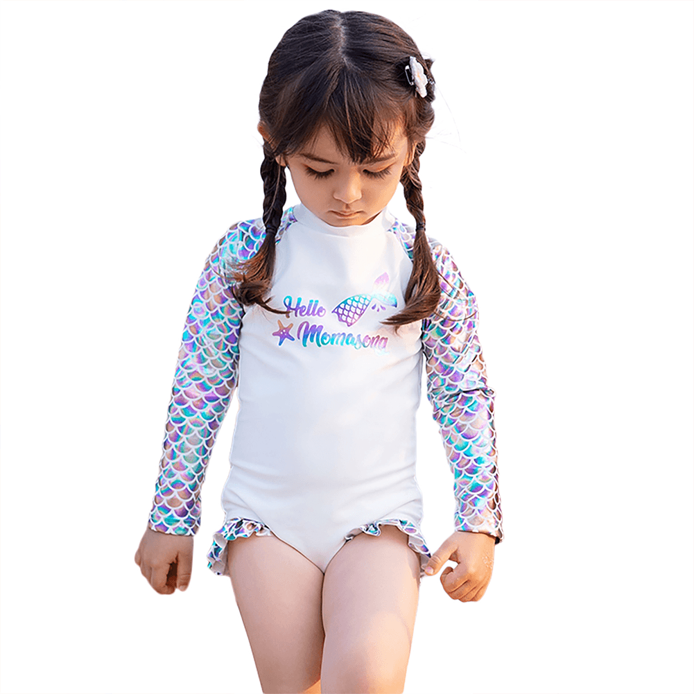 Girl's Summer Beach Outdoor Long Sleeve Swimsuit