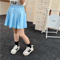 Load image into Gallery viewer, Girl's Pleated Elastic Waist Tennis School Skirt with Inner Shorts
