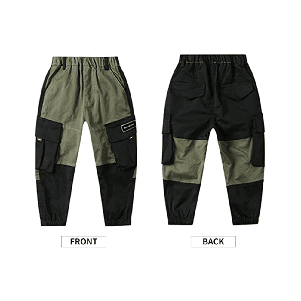 Boy's Outdoor Elastic Waist Cargo Pants