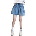 Load image into Gallery viewer, Girl's Cozy Summer Beach Elastic Waist Denim Shorts
