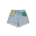 Load image into Gallery viewer, Girl's Cozy Summer Beach Elastic Waist Denim Shorts
