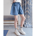 Load image into Gallery viewer, Girl's Cozy Summer Beach Elastic Waist Denim Shorts
