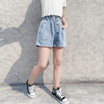 Load image into Gallery viewer, Girl's Summer Outdoor Elastic Waist Jeans Shorts
