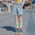 Load image into Gallery viewer, Girl's Cozy Summer Beach Elastic Waist Denim Shorts
