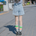 Load image into Gallery viewer, Girl's Cozy Summer Beach Elastic Waist Denim Shorts
