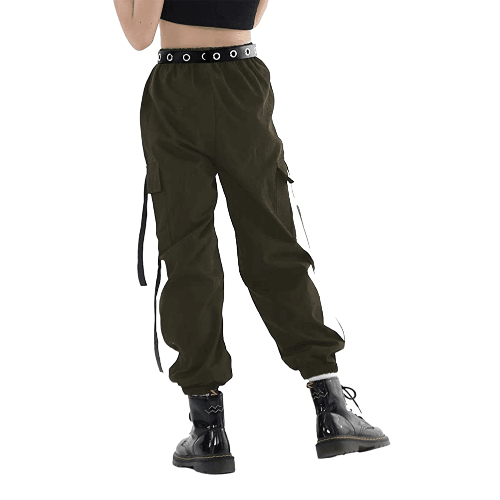 Girl's Outdoor Solid Color Stylish Street Hiphop Jogger Pants