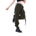 Load image into Gallery viewer, Girl's Outdoor Solid Color Stylish Street Hiphop Jogger Pants
