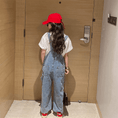 Load image into Gallery viewer, Girl's Denim Overalls Baggy Jumpsuits
