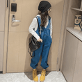 Load image into Gallery viewer, Girl's Denim Overalls Baggy Jumpsuits
