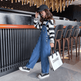 Load image into Gallery viewer, Girl's Denim Overalls Baggy Jumpsuits
