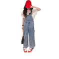 Load image into Gallery viewer, Girl's Denim Overalls Baggy Jumpsuits
