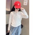 Load image into Gallery viewer, Girl‘s Thin Casual Blouse Bottoming Shirt Long Sleeve
