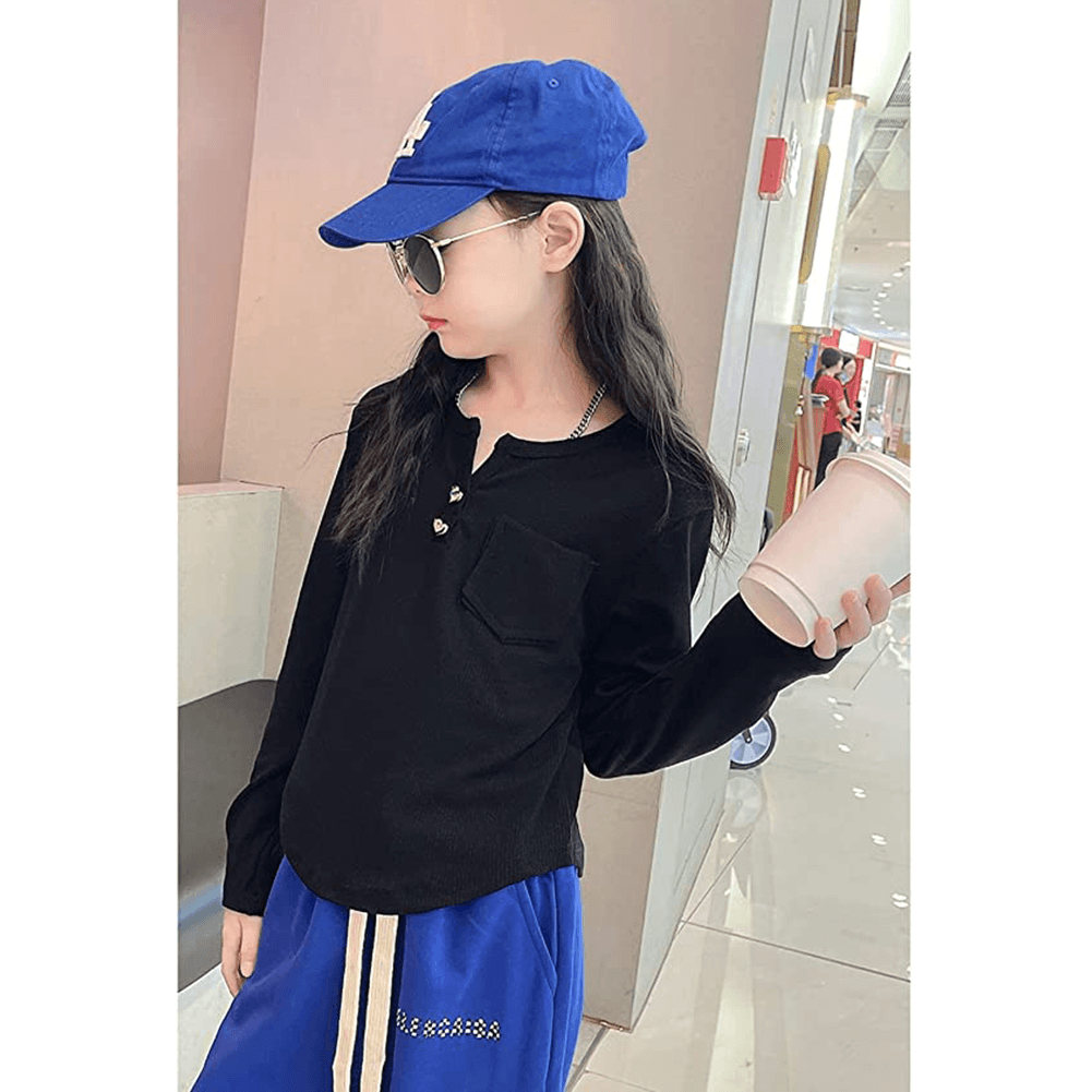 Girl‘s Thin Casual Blouse Bottoming Shirt Long Sleeve