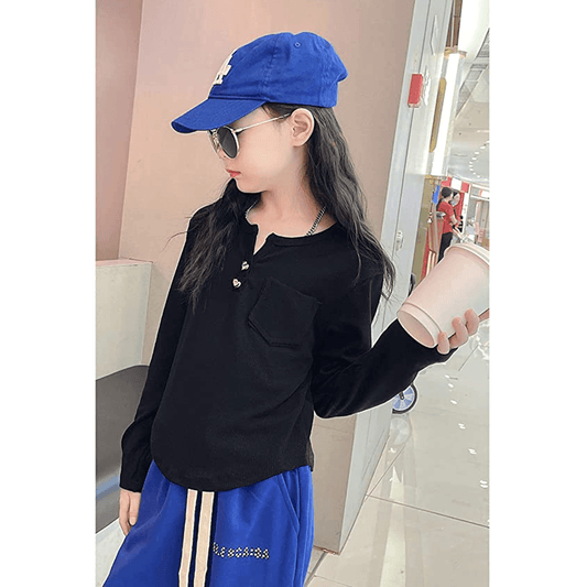 Camicia a maniche lunghe con camicetta casual sottile da ragazza 