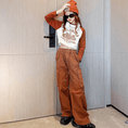 Load image into Gallery viewer, Girl's Casual High Waist Baggy Wide Leg Cargo Pants
