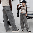 Load image into Gallery viewer, Girl's Casual High Waist Baggy Wide Leg Cargo Pants
