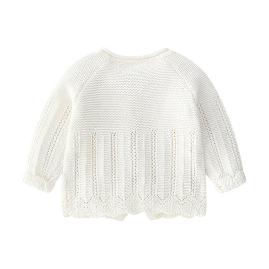 Cardigan in maglia a maniche lunghe maglione primaverile da bambina 