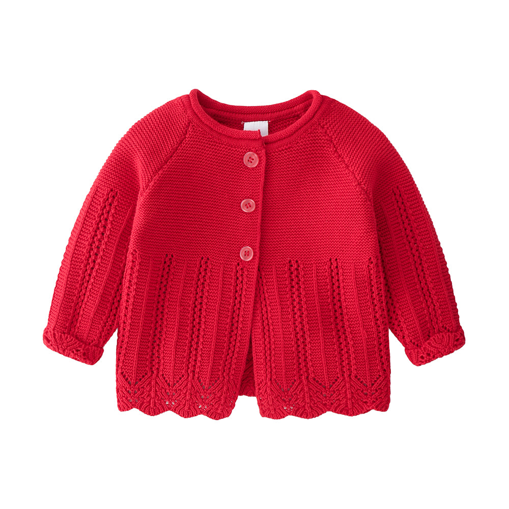 Girl's Toddler Spring Sweater Long Sleeve Knit Cardigan