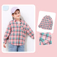 Load image into Gallery viewer, Girl's Classic Colorful Button Colorful Plaid Shirt
